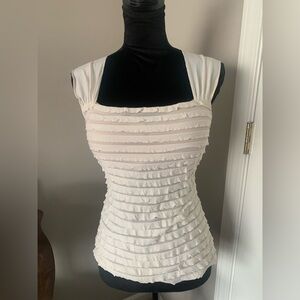 Elegant Ivory Ruffled Women's Top